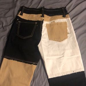 Super cute and trendy patchwork jeans